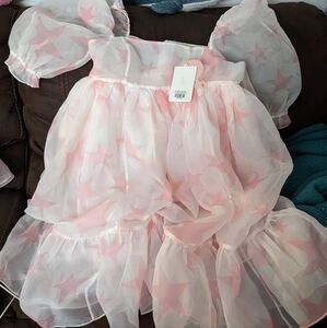 NWT L Powdered Star French Puff